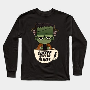 Frankie goes caffeinated Long Sleeve T-Shirt